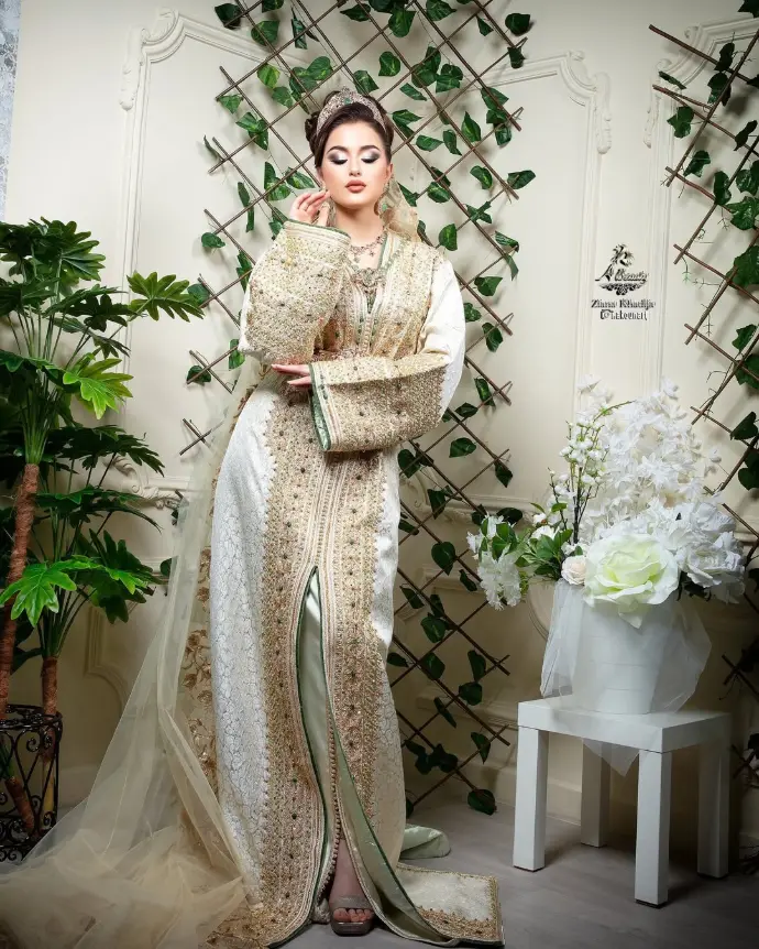 Caftan marocain avec broderies fines